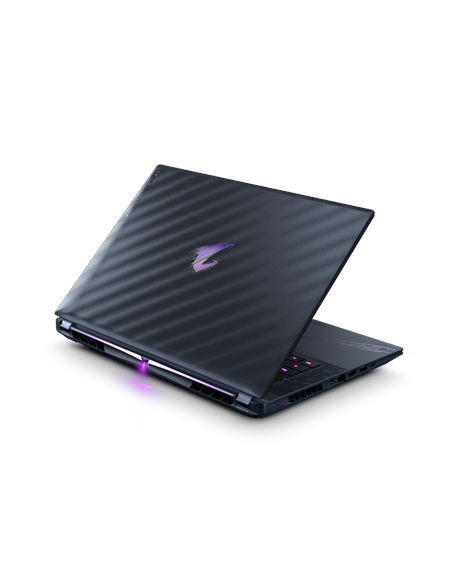 Gigabyte AORUS MASTER 16 BYH 16" WQXGA 240Hz nešiojamas kompiuteris – vaizdas iš galo kampu