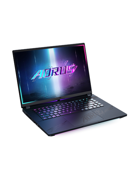 Gigabyte AORUS MASTER 16 BYH 16" WQXGA 240Hz nešiojamas kompiuteris – vaizdas iš priekio kampu