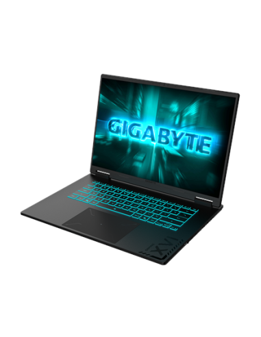 Gigabyte GAMING A16 CTH 16" WUXGA 165Hz nešiojamas kompiuteris – vaizdas iš priekio kampu