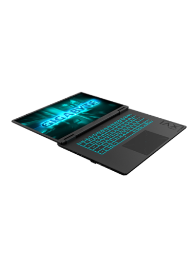 Gigabyte GAMING A16 CTH 16" WUXGA 165Hz nešiojamas kompiuteris – atidarytas 180°