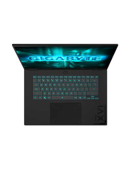 Gigabyte GAMING A16 3VH 16" WUXGA 165Hz nešiojamas kompiuteris – klaviatūra iš viršaus
