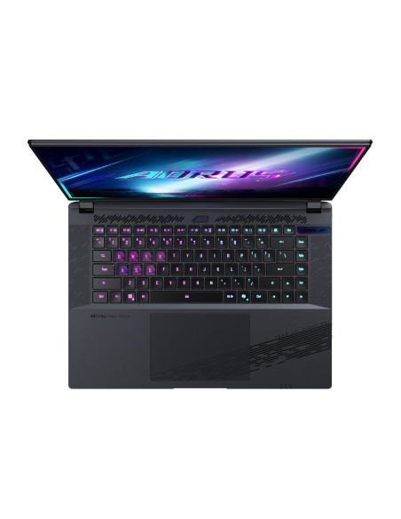 Gigabyte AORUS ELITE 16 BWH 16" WQXGA 165Hz nešiojamas kompiuteris – klaviatūra iš viršaus