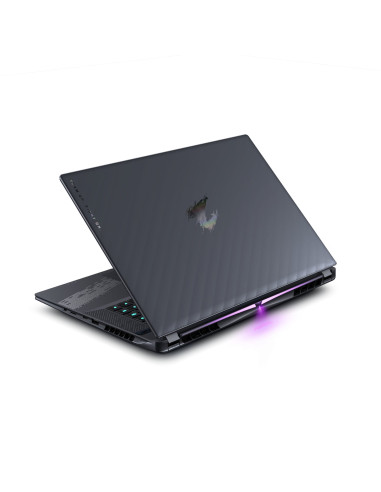 Gigabyte AORUS ELITE 16 BWH 16" WQXGA 165Hz nešiojamas kompiuteris – dangtis iš galo kitu kampu