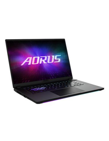 Gigabyte AORUS MASTER 16 6XJ 16" WQXGA 240Hz nešiojamas kompiuteris – vaizdas iš priekio kampu