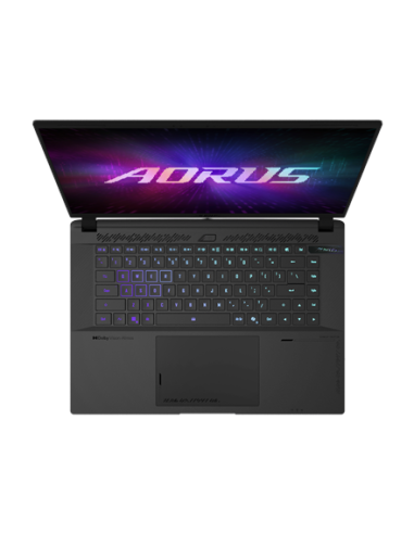 Gigabyte AORUS MASTER 16 6XJ 16" WQXGA 240Hz nešiojamas kompiuteris – klaviatūra iš viršaus