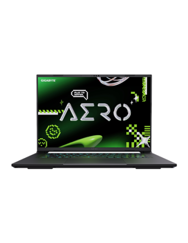 Gigabyte AERO X16 1WH 16" WQXGA 165Hz nešiojamas kompiuteris – vaizdas iš priekio