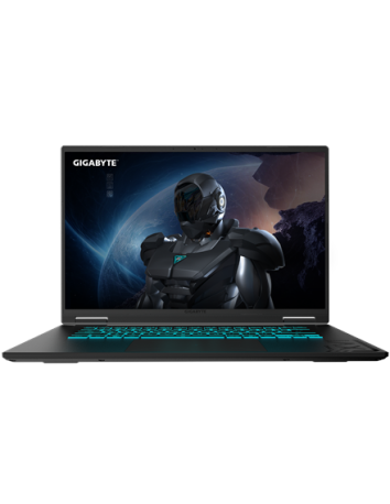 Gigabyte GAMING A16 3WH 16" WQXGA 165Hz nešiojamas kompiuteris – vaizdas iš priekio