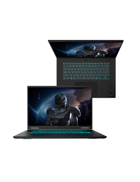 Gigabyte GAMING A16 3WH 16" WQXGA 165Hz nešiojamas kompiuteris – klaviatūra ir dangtis iš viršaus