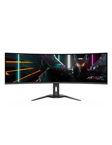 Gigabyte AORUS CO49DQ 49" QD-OLED 144Hz žaidimų monitorius – vaizdas iš priekio
