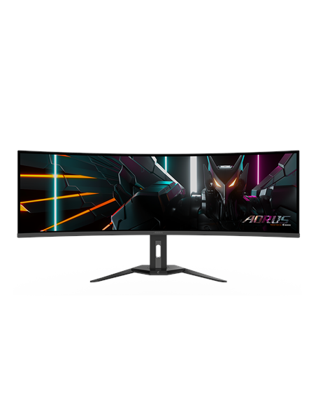 Gigabyte AORUS CO49DQ 49" QD-OLED 144Hz žaidimų monitorius – vaizdas iš priekio