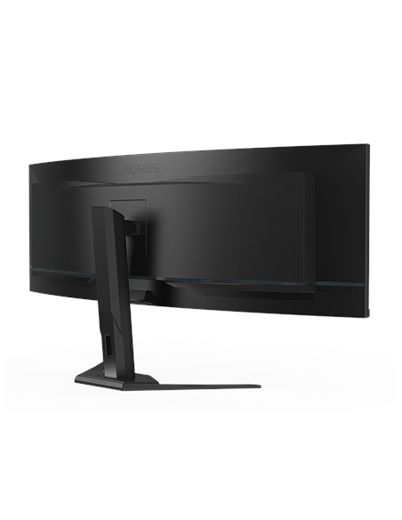 Gigabyte AORUS CO49DQ 49" QD-OLED 144Hz monitorius – galinė pusė kampu