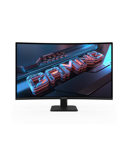 Gigabyte GS32QCA 31,5" QHD 180Hz lenktas žaidimų monitorius – priekis ir stovas