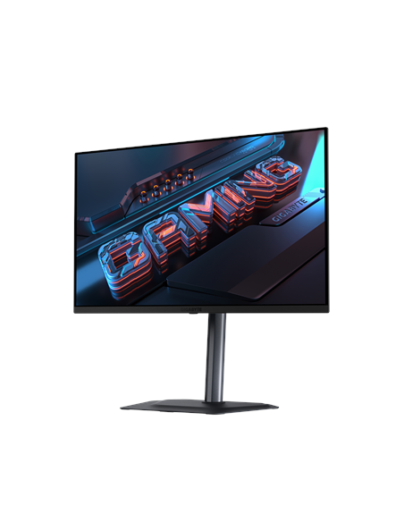 Gigabyte MO27U2 27" QD-OLED 4K 240Hz žaidimų monitorius – vaizdas kampu