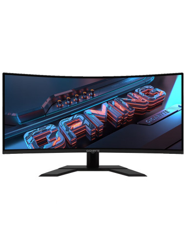 Gigabyte GS34WQCA 34" WQHD 120Hz žaidimų monitorius – vaizdas iš kairės pusės kampu