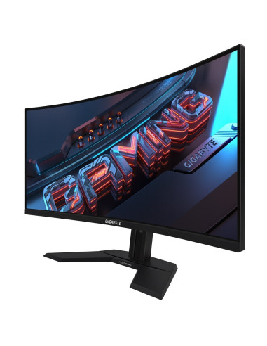 Gigabyte GS34WQCA 34" WQHD 120Hz žaidimų monitorius – vaizdas iš priekio kampu
