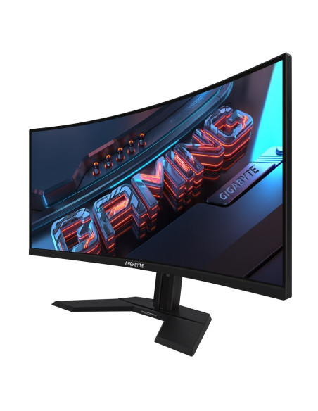 Gigabyte GS34WQCA 34" WQHD 120Hz žaidimų monitorius – vaizdas iš priekio kampu