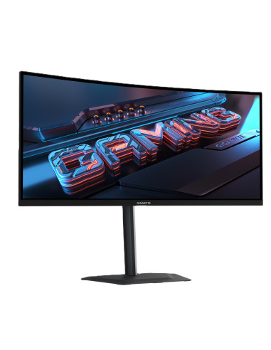 Gigabyte G34WQC2 34" WQHD 200Hz žaidimų monitorius – vaizdas iš kairės pusės kampu