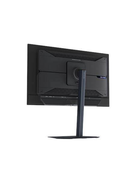 Gigabyte MO27Q2A 27" QD-OLED QHD 280Hz žaidimų monitorius – galinė pusė iš kito kampo