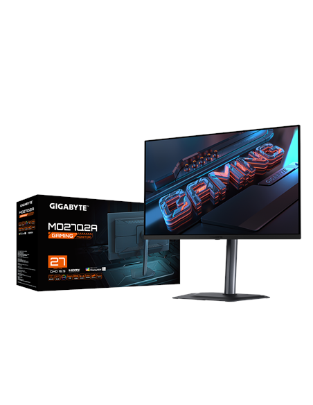 Gigabyte MO27Q2A 27" QD-OLED QHD 280Hz žaidimų monitorius – pakuotė, kitas vaizdas