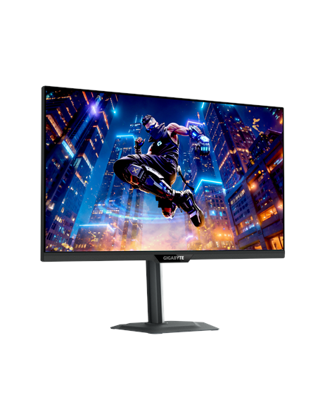 Gigabyte M27Q2 27" QHD 200Hz IPS žaidimų monitorius – vaizdas iš kairės pusės kampu