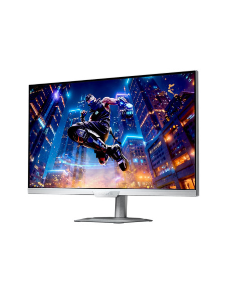 Gigabyte M27UP ICE 27" 4K UHD 160Hz IPS žaidimų monitorius – vaizdas iš kairės pusės kampu