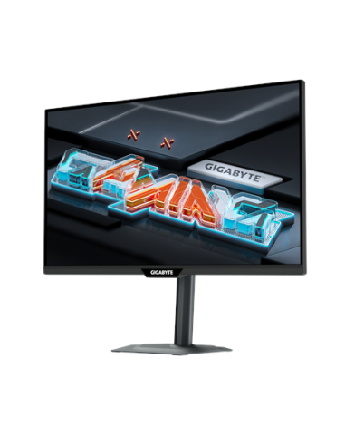 Gigabyte M27QS 27" QHD 180Hz Google TV žaidimų monitorius – vaizdas iš priekio kampu