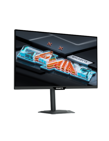 Gigabyte M27QS 27" QHD 180Hz Google TV žaidimų monitorius – vaizdas iš kairės pusės kampu