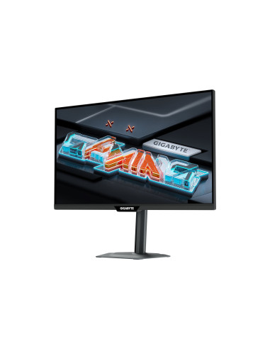 Gigabyte M27QS 27" QHD 180Hz Google TV žaidimų monitorius – vaizdas iš dešinės pusės kampu