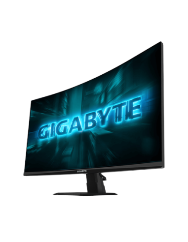 Gigabyte GS27FCA 27" FHD 200Hz VA lenktas žaidimų monitorius – vaizdas kampu iš priekio
