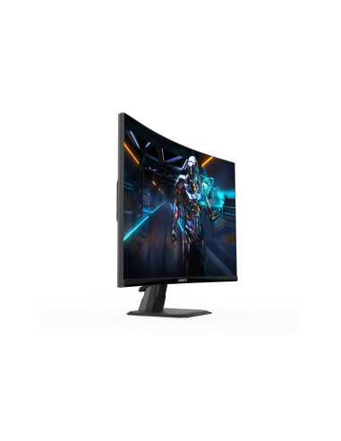 Gigabyte GS27FCA 27" FHD 200Hz VA lenktas žaidimų monitorius – vaizdas kampu iš šono