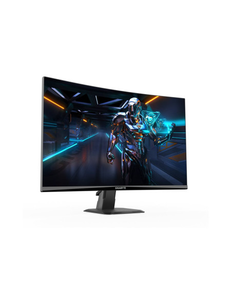 Gigabyte GS27FCA 27" FHD 200Hz VA lenktas žaidimų monitorius – vaizdas kampu su žaidimo vaizdu