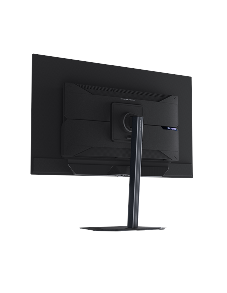 Gigabyte MO32U24 31,5" QD-OLED 4K 240Hz žaidimų monitorius – vaizdas iš galo, pakeltas ekranas