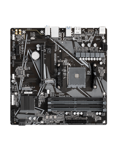 Gigabyte B550M K AM4 Micro-ATX pagrindinė plokštė – vaizdas iš viršaus, kitas