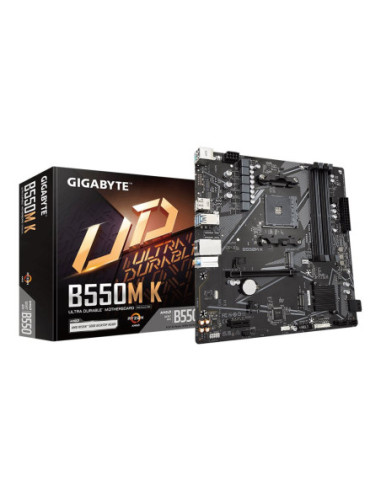 Gigabyte B550M K AM4 Micro-ATX pagrindinė plokštė – su pakuote, kitas