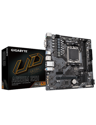 Gigabyte A620M S2H AM5 Micro-ATX pagrindinė plokštė – su pakuote