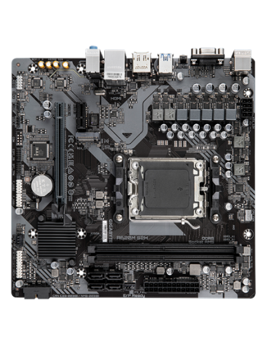 Gigabyte A620M S2H AM5 Micro-ATX pagrindinė plokštė – vaizdas iš viršaus, kitas