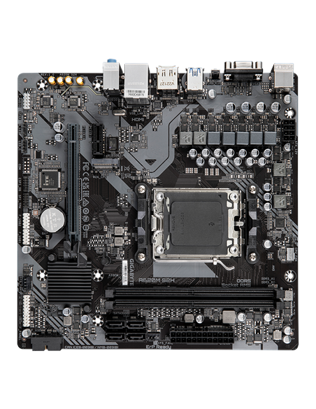Gigabyte A620M S2H AM5 Micro-ATX pagrindinė plokštė – vaizdas iš viršaus, kitas