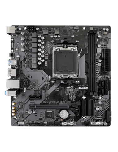 Gigabyte A620M H AM5 Micro-ATX pagrindinė plokštė – vaizdas iš viršaus