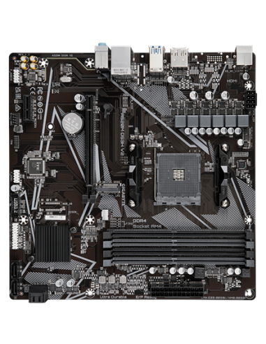 Gigabyte A520M DS3H V2 AM4 Micro-ATX pagrindinė plokštė – vaizdas iš viršaus, kitas
