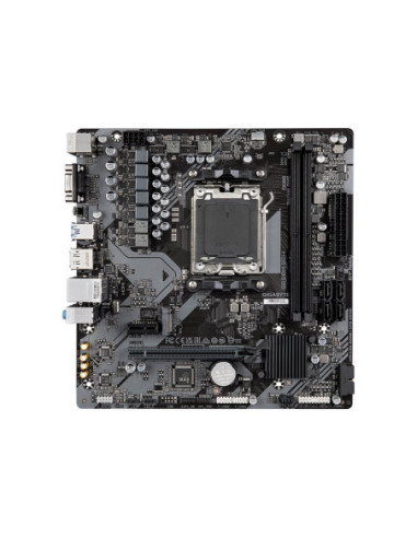 Gigabyte B650M S2H AM5 Micro-ATX pagrindinė plokštė – vaizdas iš viršaus