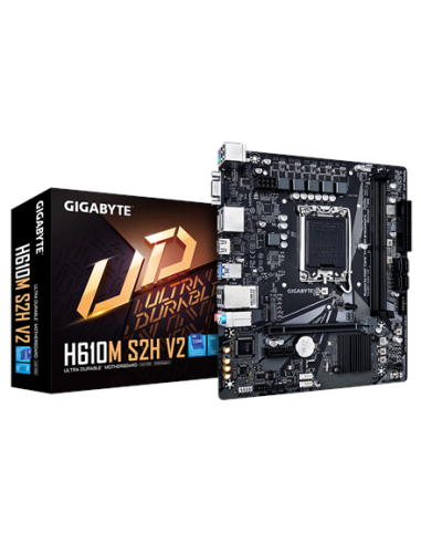 Gigabyte H610M S2H V2 DDR5 LGA1700 Micro-ATX pagrindinė plokštė – su pakuote