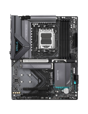 Gigabyte X870 EAGLE WIFI7 AM5 ATX pagrindinė plokštė – vaizdas iš viršaus