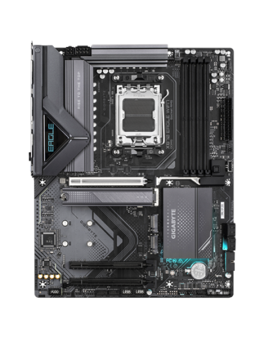 Gigabyte X870 EAGLE WIFI7 AM5 ATX pagrindinė plokštė – vaizdas iš viršaus