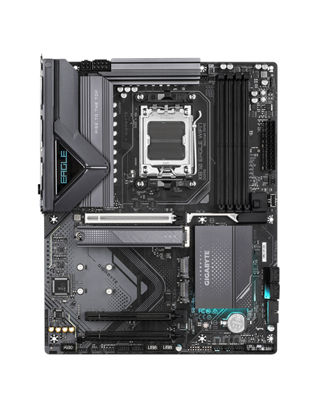 Gigabyte X870 EAGLE WIFI7 AM5 ATX pagrindinė plokštė – vaizdas iš viršaus