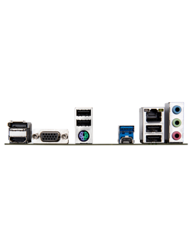 Gigabyte A620M DS3H AM5 Micro-ATX pagrindinė plokštė – galinės panelės jungtys