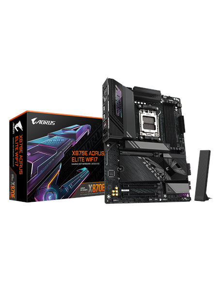 Gigabyte X870E AORUS ELITE WIFI7 AM5 ATX pagrindinė plokštė – su pakuote