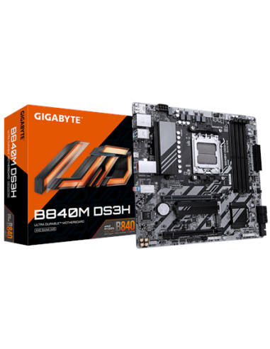 Gigabyte B840M DS3H AM5 Micro-ATX pagrindinė plokštė – su pakuote