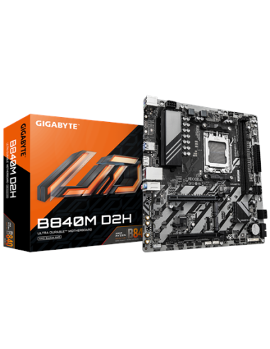 Gigabyte B840M D2H AM5 Micro-ATX pagrindinė plokštė – su pakuote