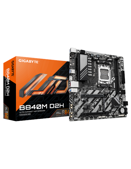 Gigabyte B840M D2H AM5 Micro-ATX pagrindinė plokštė – su pakuote