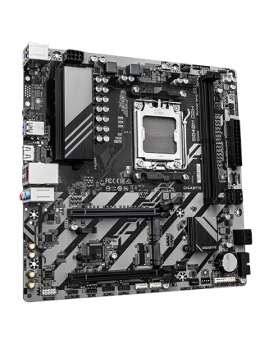 Gigabyte B840M D2H AM5 Micro-ATX pagrindinė plokštė – vaizdas kampu, kitas